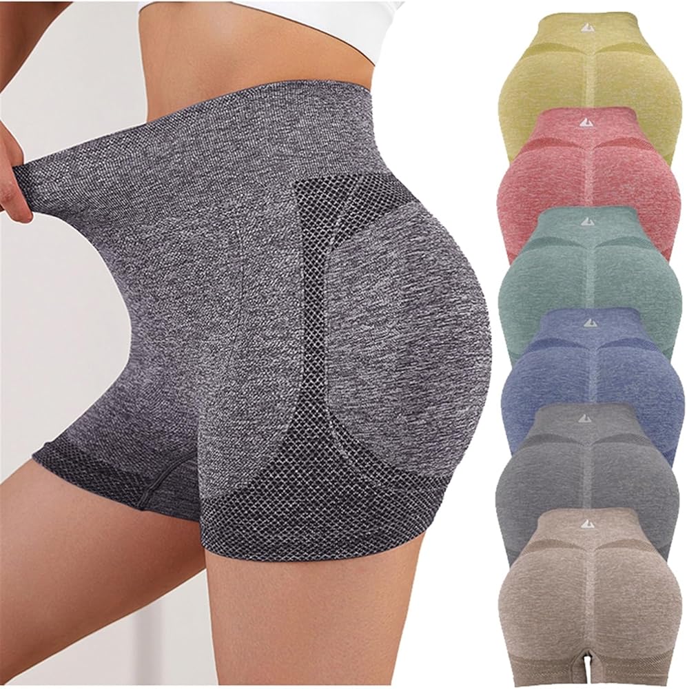Pantalones cortos de yoga para mujer, cintura alta, entrenamiento, fitness, yoga, levantamiento de glúteos, ropa deportiva - Automaticprime