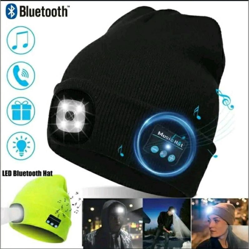 Gorro Unisex de Invierno con LED, Bluetooth y Auriculares