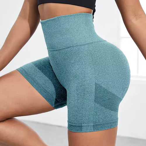 Pantalones cortos de yoga para mujer, cintura alta, entrenamiento, fitness, yoga, levantamiento de glúteos, ropa deportiva - Automaticprime