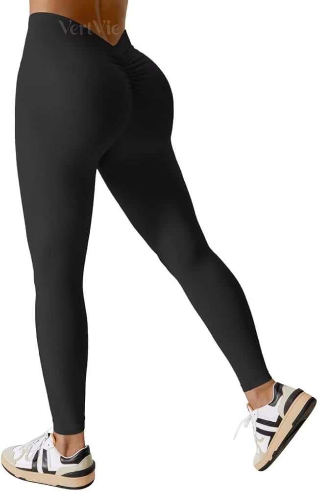 Leggings push-up con diseño en V en la espalda Fitness para mujer - Automaticprime