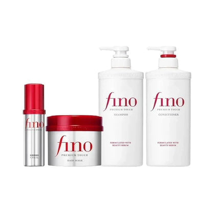 Fino Premium Touch Complete Hair Care Set (Shampoo + Conditioner + Treatment Mask + Oil )