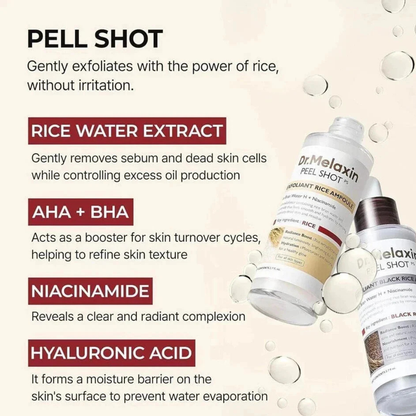 Dr.Melaxin Peel Shot Exfoliating Black Rice Ampoule (80ml)