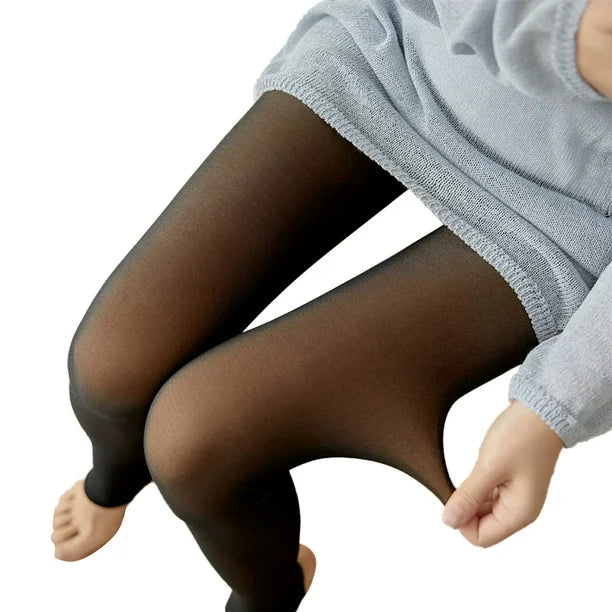 Medias térmicas para mujer, mallas de lana translúcidas sexis, medias de terciopelo gruesas y cálidas para invierno, pantalones de calle - Automaticprime