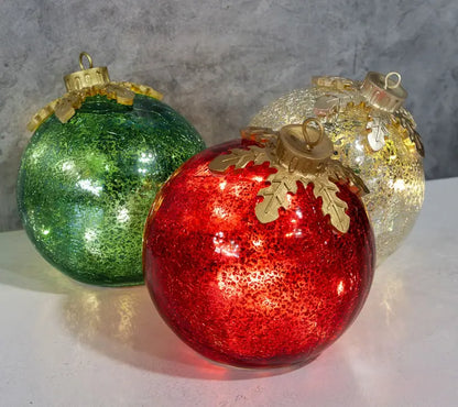 🎅Glass Tabletop Christmas Ornaments【3ct】🔔🎁
