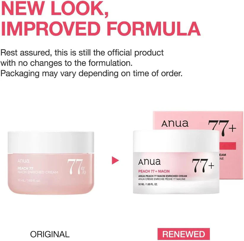 ANUA Peach 77 Niacin Enriched Cream – Brighten, Hydrate & Glow | 50ml