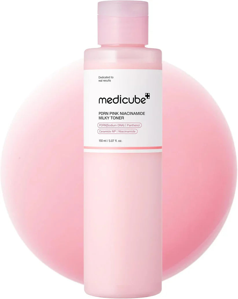MEDICUBE - PDRN Pink Niacinamide Milky Toner – Dewy Radiance Hydration | 150 ml