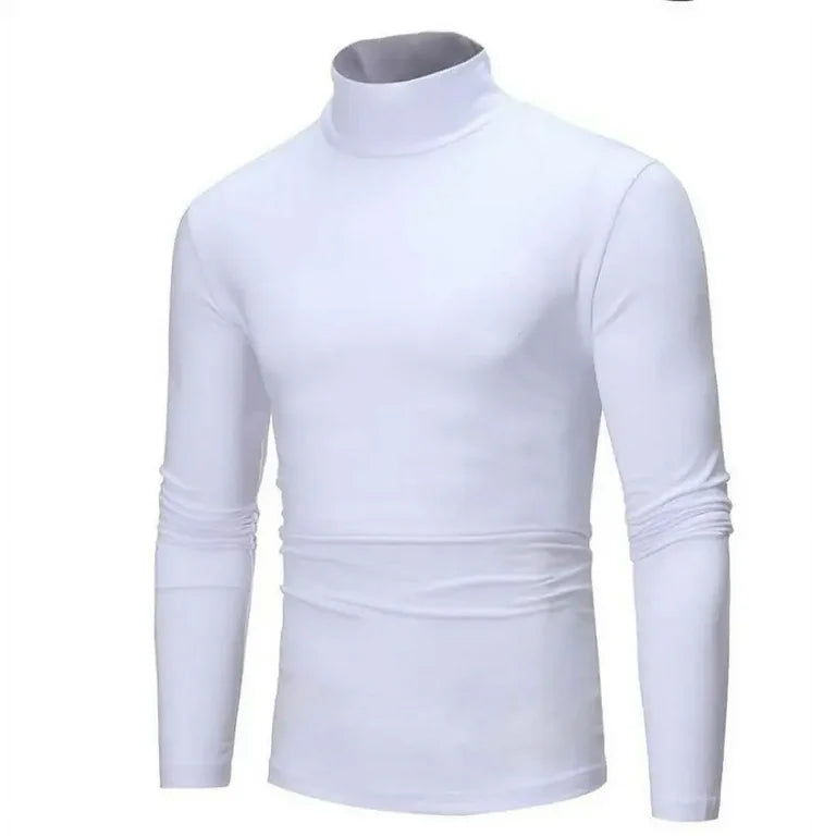 Ropa interior térmica Tops Medias de invierno para hombre Camiseta de manga larga ajustada con cuello alto - Automaticprime