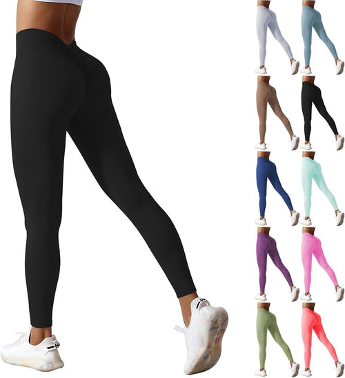 Leggings de Entrenamiento con Espalda en V: Levanta Glúteos, Control de Abdomen y Sin Costuras - Perfectas para Yoga y Fitness