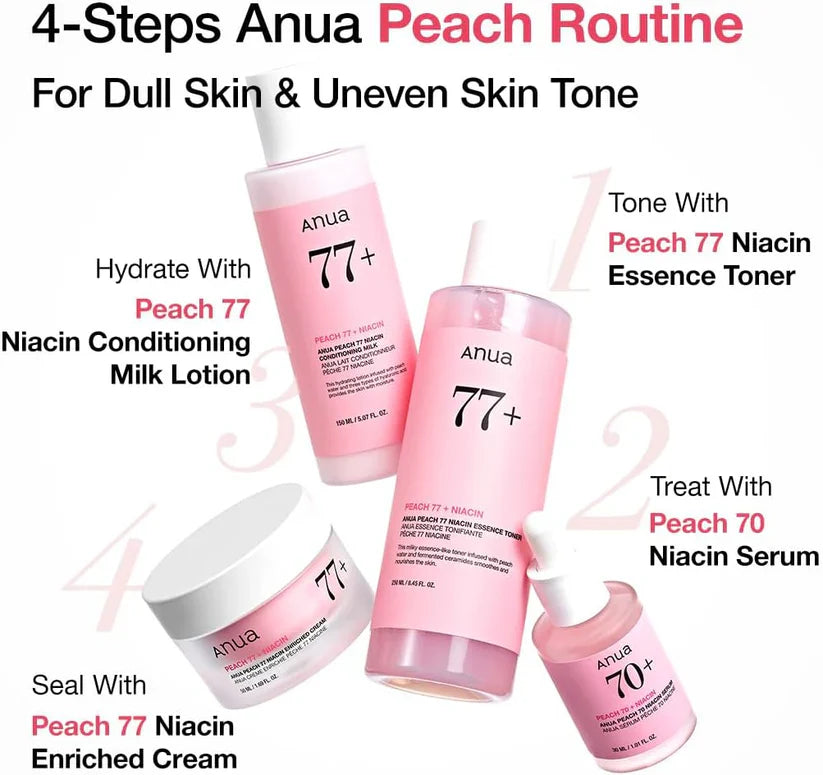 ANUA Peach 77 Niacin Enriched Cream – Brighten, Hydrate & Glow | 50ml