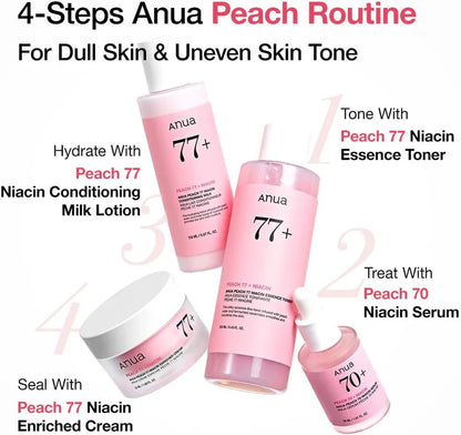 ANUA Peach 77 Niacin Enriched Cream – Brighten, Hydrate & Glow | 50ml