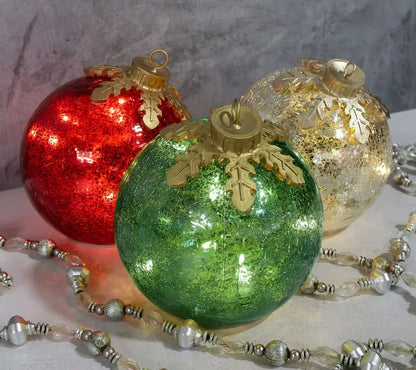 🎅Glass Tabletop Christmas Ornaments【3ct】🔔🎁