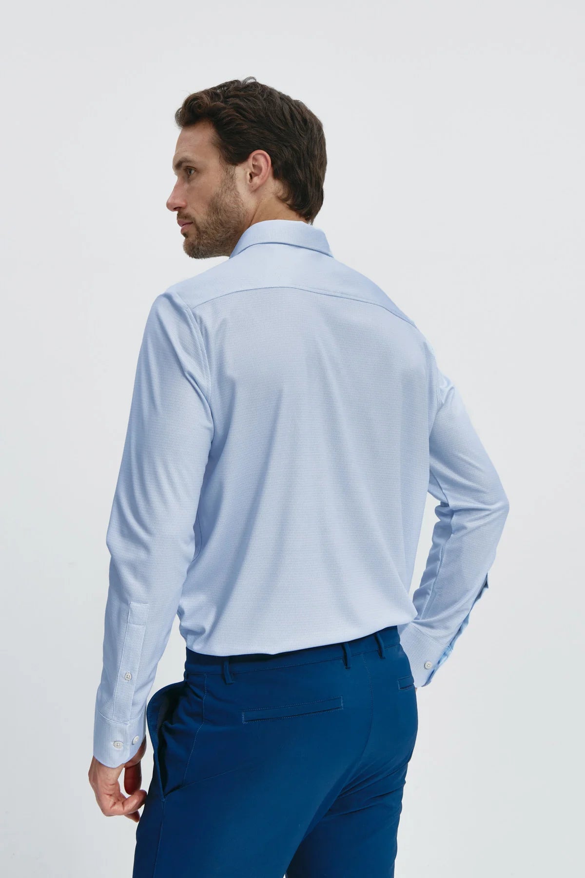 Camisa Hombre Cuello Italiano, Sin Arrugas, Casual, Slim-fit - Automaticprime