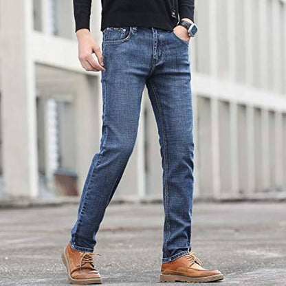 Pantalones de Invierno Forrados Denim Talle Alto para Hombre - Automaticprime