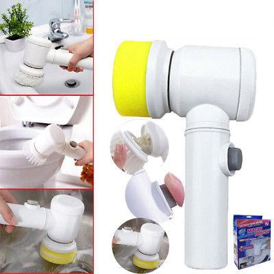 Limpieza Eficaz y Rápida! Electric Spin Scrubber con 5 Cabezas Intercambiables - Automaticprime