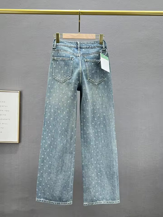 Jeans Femeninos con Detalles de Diamante: Sofisticación y Estilo - Automaticprime