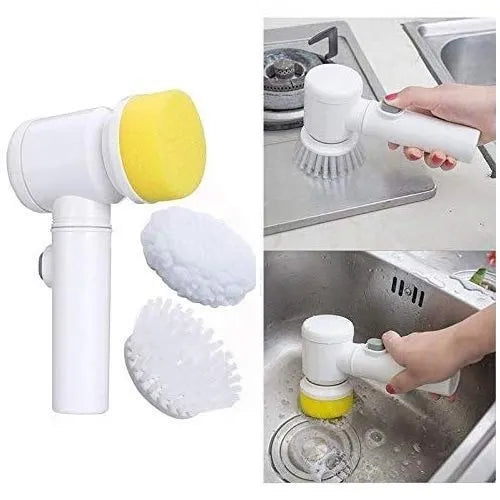 Limpieza Eficaz y Rápida! Electric Spin Scrubber con 5 Cabezas Intercambiables - Automaticprime