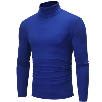 Ropa interior térmica Tops Medias de invierno para hombre Camiseta de manga larga ajustada con cuello alto - Automaticprime