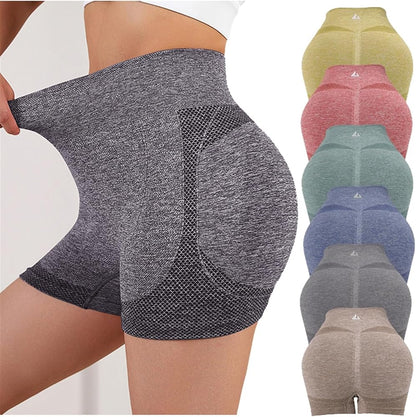 Pantalones cortos de yoga para mujer, cintura alta, entrenamiento, fitness, yoga, levantamiento de glúteos, ropa deportiva - Automaticprime