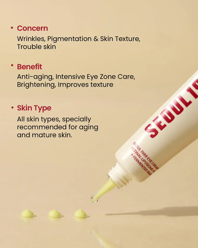 K SECRET SEOUL 1988 Eye Cream : Retinal Liposome 4% + Fermented Bean