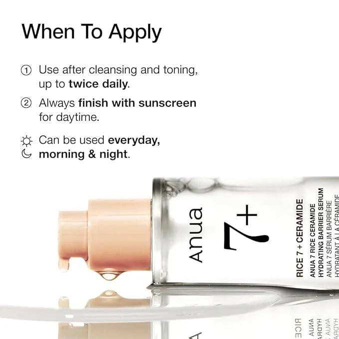 Anua 7 Rice Ceramide Hydrating Barrier Serum 50ml