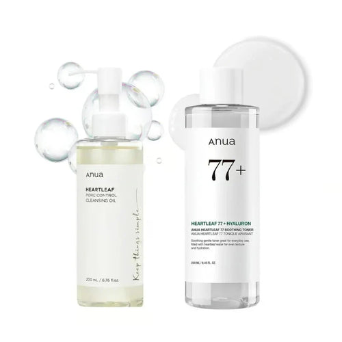 ANUA Heartleaf Toner + Cleansing Oil Set