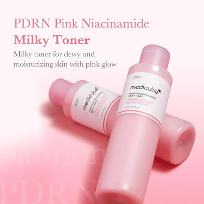 MEDICUBE - PDRN Pink Niacinamide Milky Toner – Dewy Radiance Hydration | 150 ml