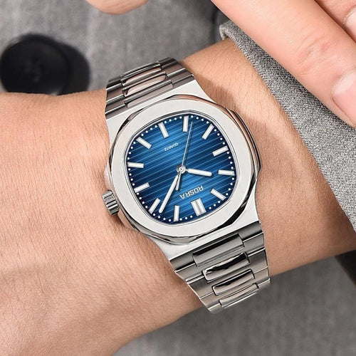 Reloj Masculino de Lujo: Cronógrafo Deportivo, Acero Inoxidable e Impermeable